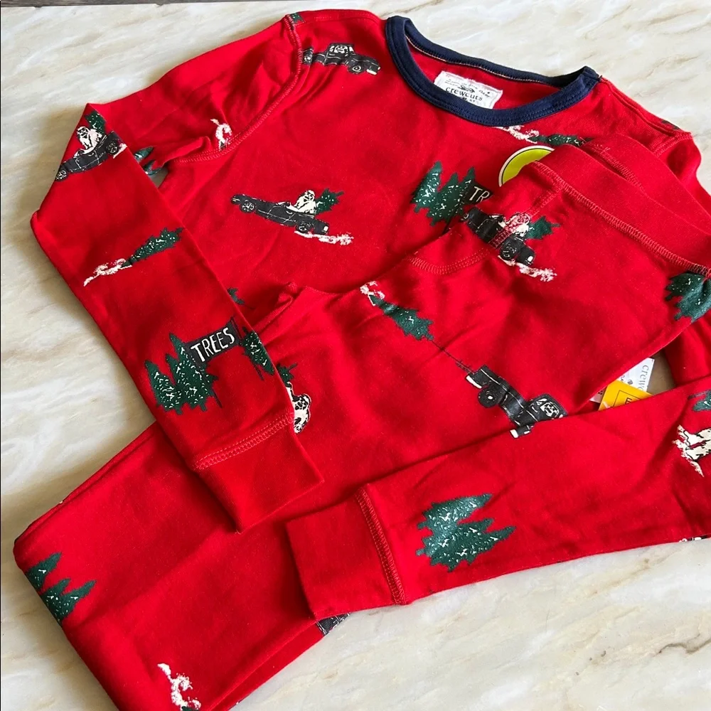J. Crew Crewcuts Christmas Glow‎ in the Dark Matching Holiday Pajama Set Size 12